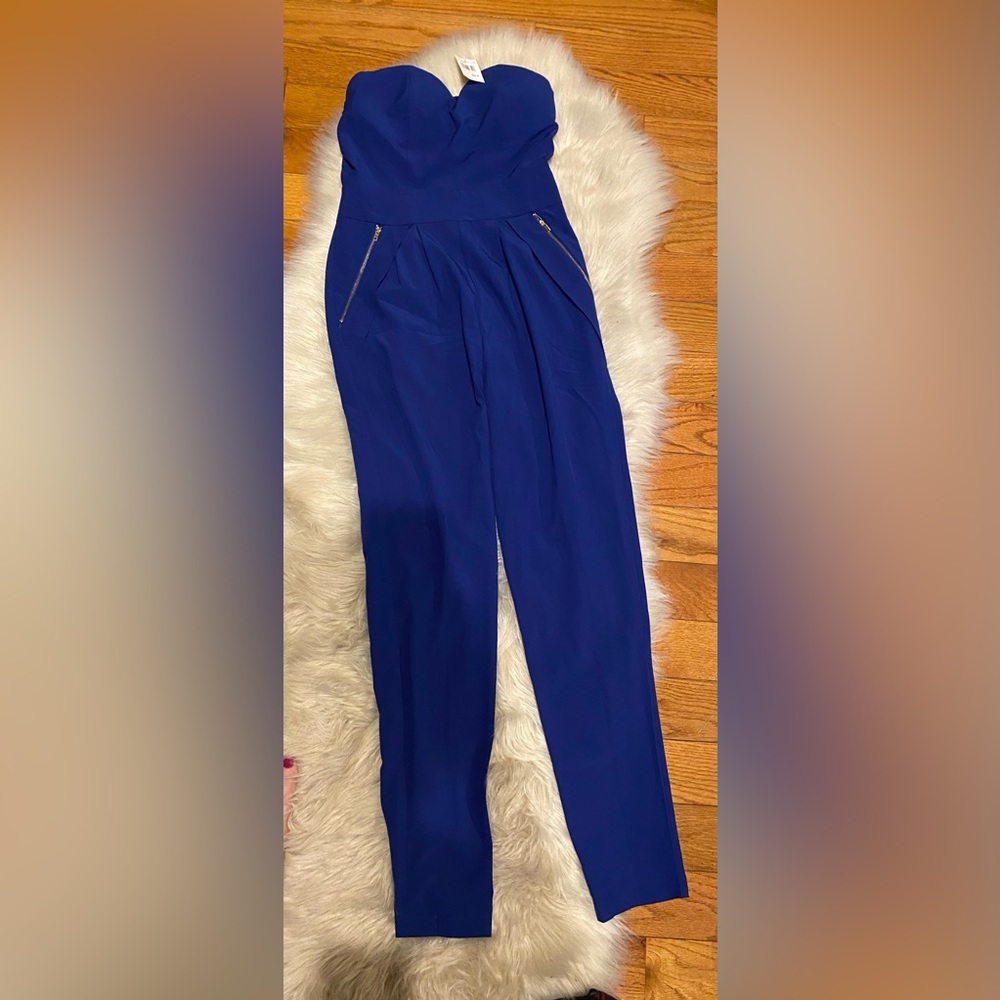 Blue pants romper